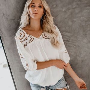 NWT Vici Marina Crochet Lace Top